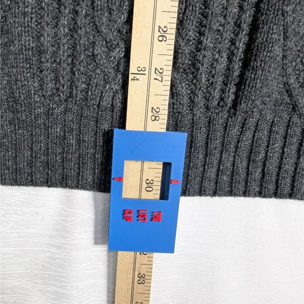 Jos A Bank Wool Knit Sweater Mens 2XL Grey Long Sleeve